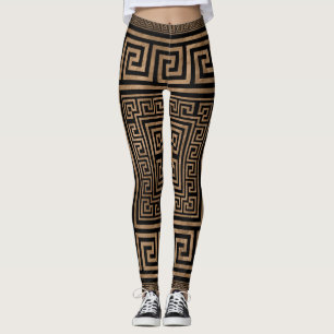Griekse sleutelversiering - Griekse meander - goud Leggings