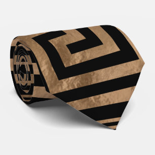 Griekse sleutelversiering - Griekse meander - goud Stropdas