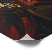 Griekse Spartaanse krijger die voor Lightni staat Poster (Hoek)