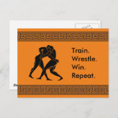 Griekse sportwedstrijden met winnende formule briefkaart (Voorkant / Achterkant)