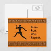 Griekse sportwedstrijden met winnende formule briefkaart (Voorkant / Achterkant)