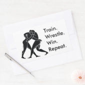 Griekse sportwedstrijden met winnende formule rechthoekige sticker (Envelop)