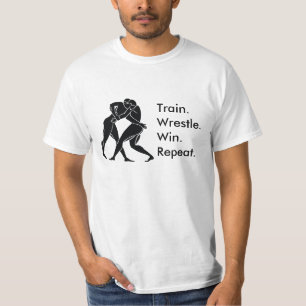 Griekse sportwedstrijden met winnende formule t-shirt