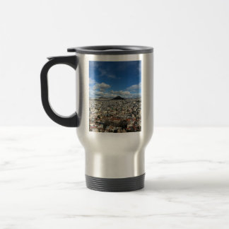 Griekse stad koffiemok reisbeker