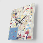 Griekse stad Modern Hedendaags Vierkante Klok (Hoek)