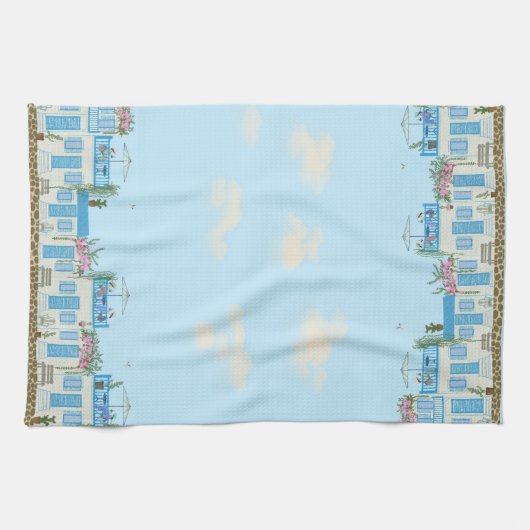 Griekse stad theedoek (Horizontaal)