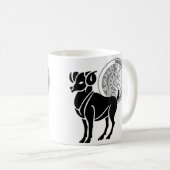 Griekse stijl Aries Ram Koffiemok (Voorkant rechts)