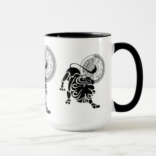 Griekse stijl Leo Lion Zodiac Grafiek Mok