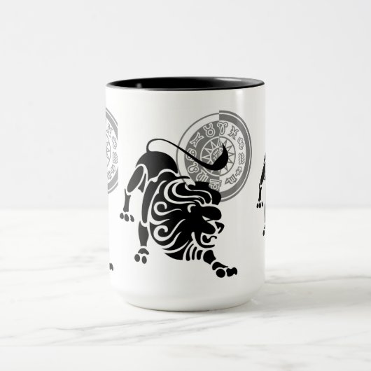 Griekse stijl Leo Lion Zodiac Grafiek Mok (Midden)