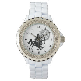 Griekse stijl Sagittarius Archer Zodiac Chart Horloge