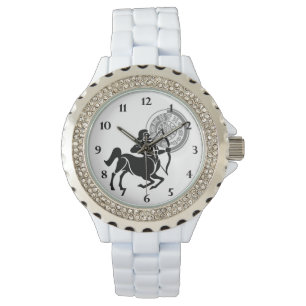 Griekse stijl Sagittarius Archer Zodiac Chart Horloge