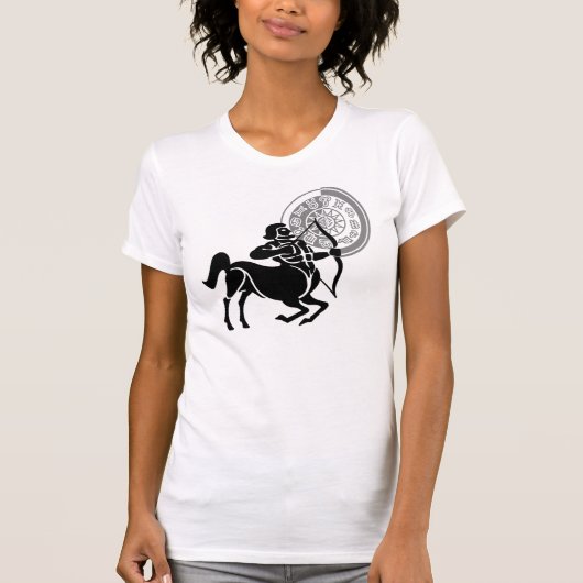 Griekse stijl Sagittarius Archer Zodiac Chart T-shirt (Voorkant)