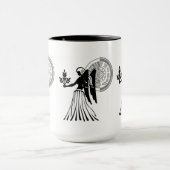Griekse stijl Virgo Virgin Zodiac Grafiek Mok (Midden)