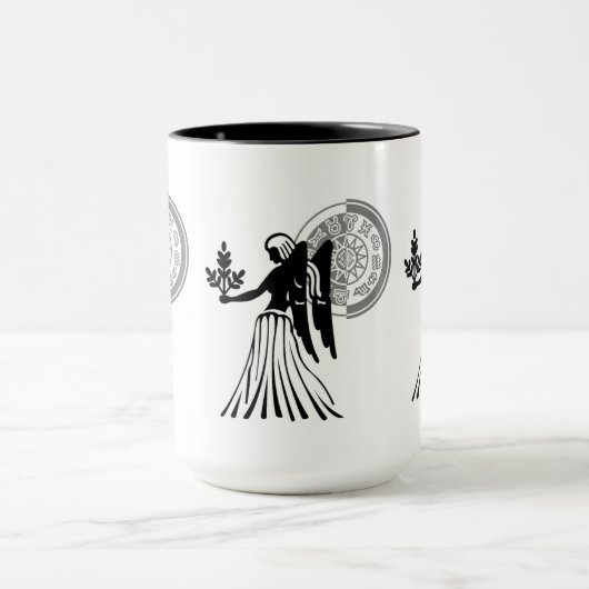 Griekse stijl Virgo Virgin Zodiac Grafiek Mok (Midden)
