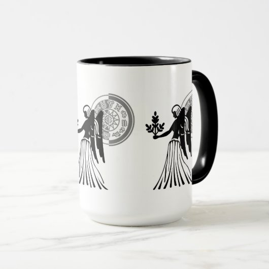 Griekse stijl Virgo Virgin Zodiac Grafiek Mok (Voorkant rechts)