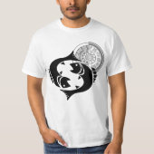 Griekse stijl Vissen met vis Zodiac Grafiek T-shirt (Voorkant)
