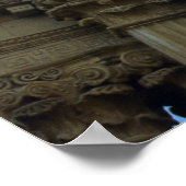 Griekse stijlkolommen bij het paleis van fijne kun poster (Hoek)