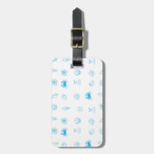 Griekse strand minimalist bagagelabel (Voorkant verticaal)