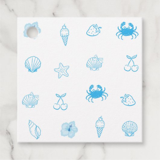 Griekse strand minimalist bedankjes labels (Voorkant)