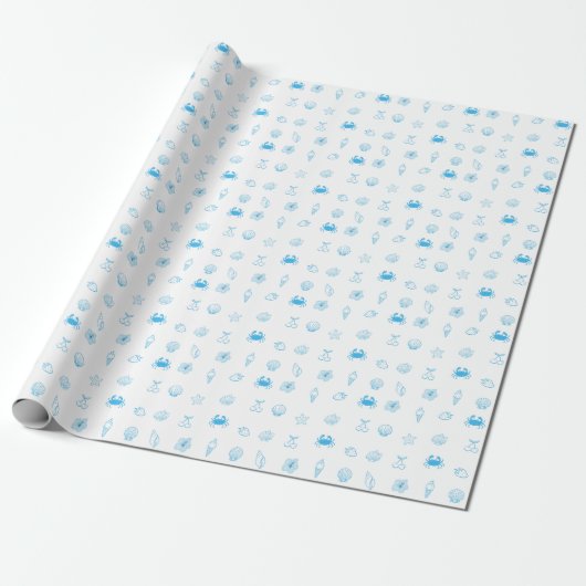 Griekse strand minimalist cadeaupapier (Uitgerold)