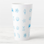 Griekse strand minimalist latte mok (Voorkant)