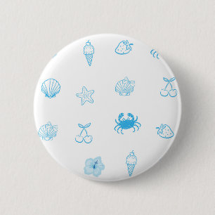 Griekse strand minimalist ronde button 5,7 cm