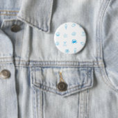 Griekse strand minimalist ronde button 5,7 cm (In situ)