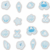 Griekse strand minimalist sticker (Voorkant)