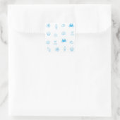 Griekse strand minimalist vierkante sticker (Tas)