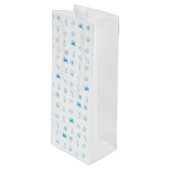Griekse Strand Minimalist Wijn Cadeautas (Voorkant Gekanteld)