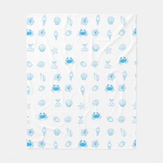 Griekse strand minimalistisch fleece deken (Voorkant)
