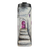 Griekse Street Holiday Stone Travel Thermosbeker (Voorkant)