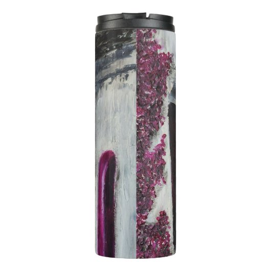 Griekse Street Holiday Stone Travel Thermosbeker (Achterkant)