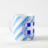 Griekse stremvlag koffiemok (Voorkant links)