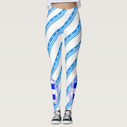 Griekse stremvlag leggings (Voorkant)