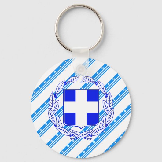 Griekse stremvlag sleutelhanger (Voorkant)