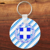 Griekse stremvlag sleutelhanger (Voorkant)