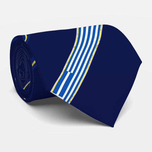 Griekse stremvlag stropdas (Opgerold)