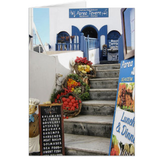 griekse tavern over Santorini, Griekenland