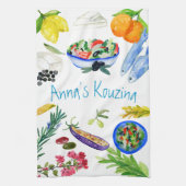 Griekse taverna keukenhanddoek (Verticaal)