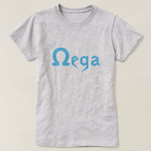 Griekse tekst Ω ega de laatste letter van het Gri T-shirt