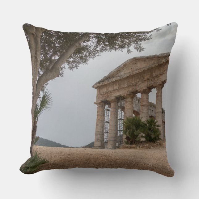 Griekse tempel bij Segesta, Sicilië Kussen (Voorkant)