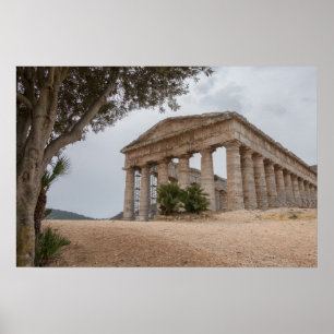 Griekse tempel bij Segesta, Sicilië Poster