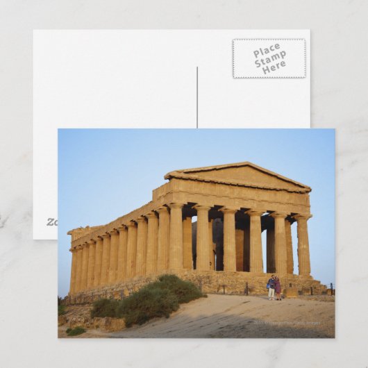 Griekse tempel briefkaart (Voorkant / Achterkant)