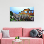 Griekse tempel canvas afdruk (Insitu (Woonkamer))