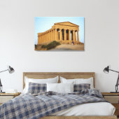 Griekse tempel canvas afdruk (Insitu (Slaapkamer))