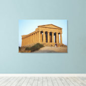 Griekse tempel canvas afdruk (Insitu (Houten vloer))