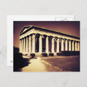 Griekse tempel in Athene Briefkaart (Voorkant / Achterkant)