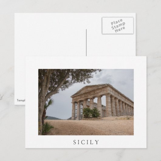 Griekse tempel in Segesta, Sicilië Briefkaart (Voorkant / Achterkant)