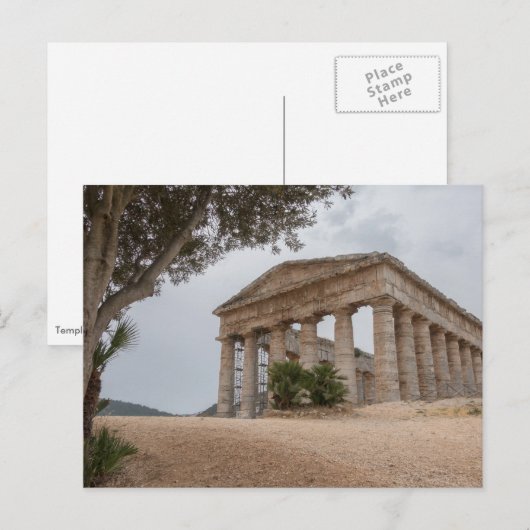 Griekse tempel in Segesta, Sicilië Briefkaart (Voorkant / Achterkant)
